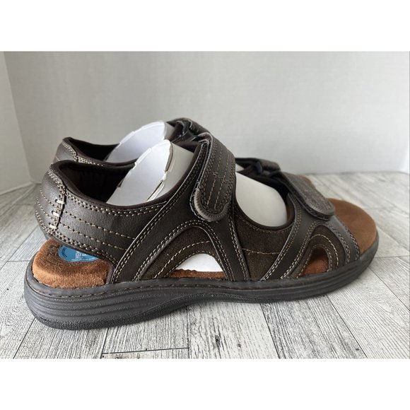 Nunn Bush - Men Size 13M Memory Foam Dual Comfort Brown 2 Strap Sandals NEW main image 12